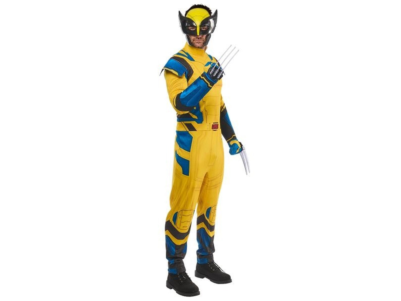 Costume adulto wolverine deluxe, composto da tuta, guanti con lame e maschera taglia L