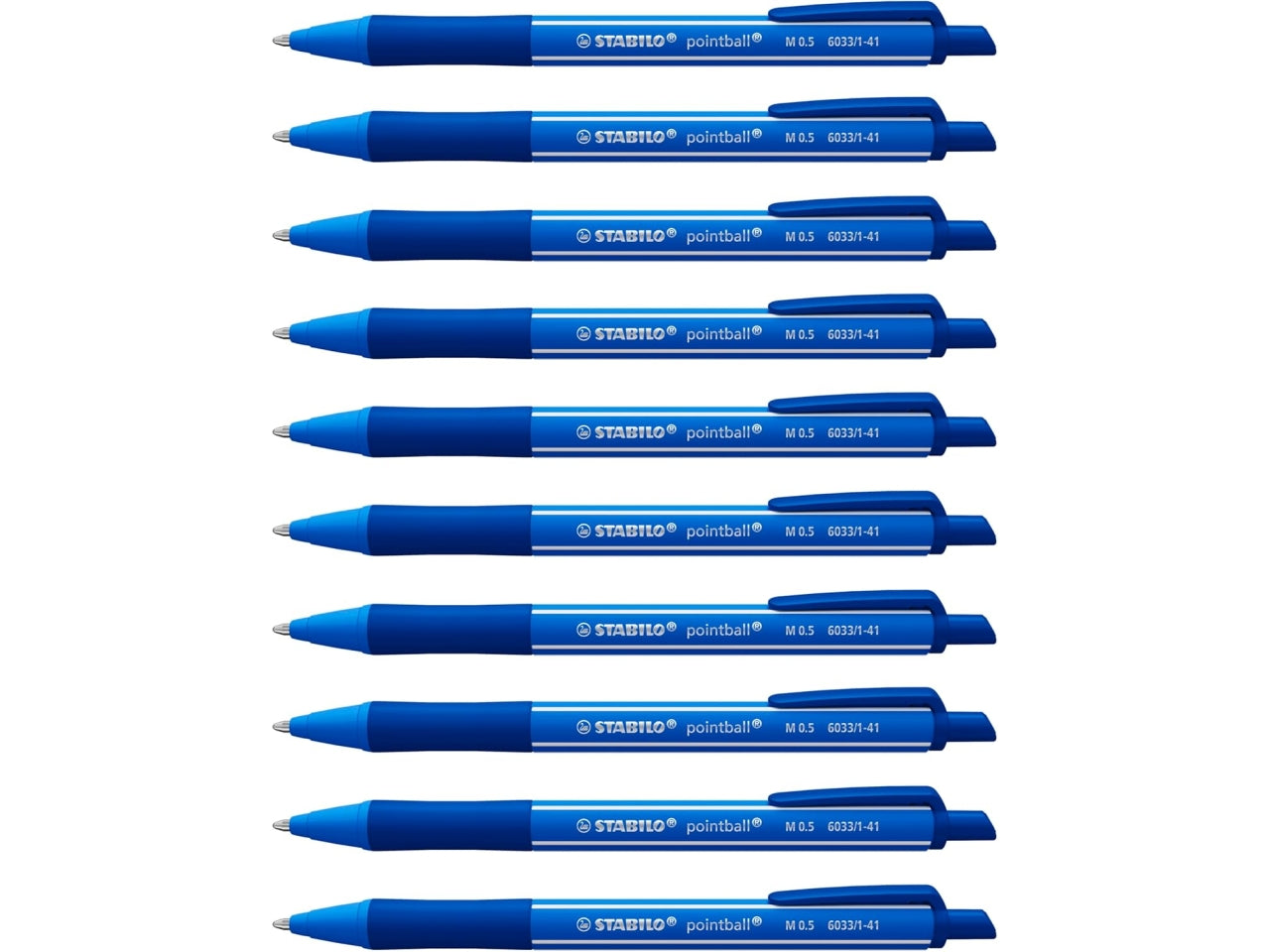Stabilo Pointball colorful ultra di colore blu  la confezione contiene 10 penne