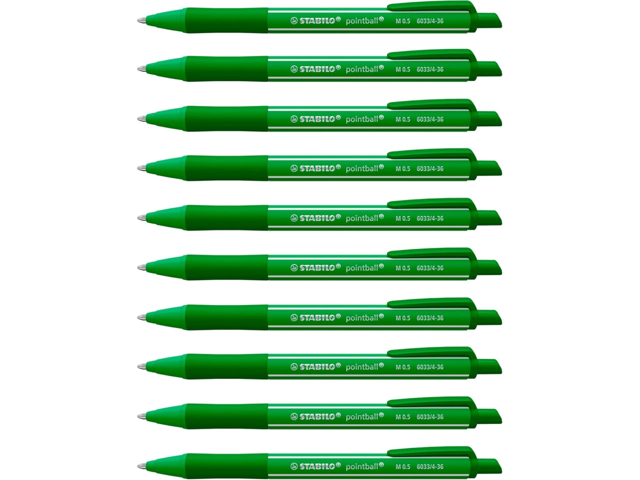 Stabilo Pointball colorful ultra di colore verde la confezione contiene 10 penne