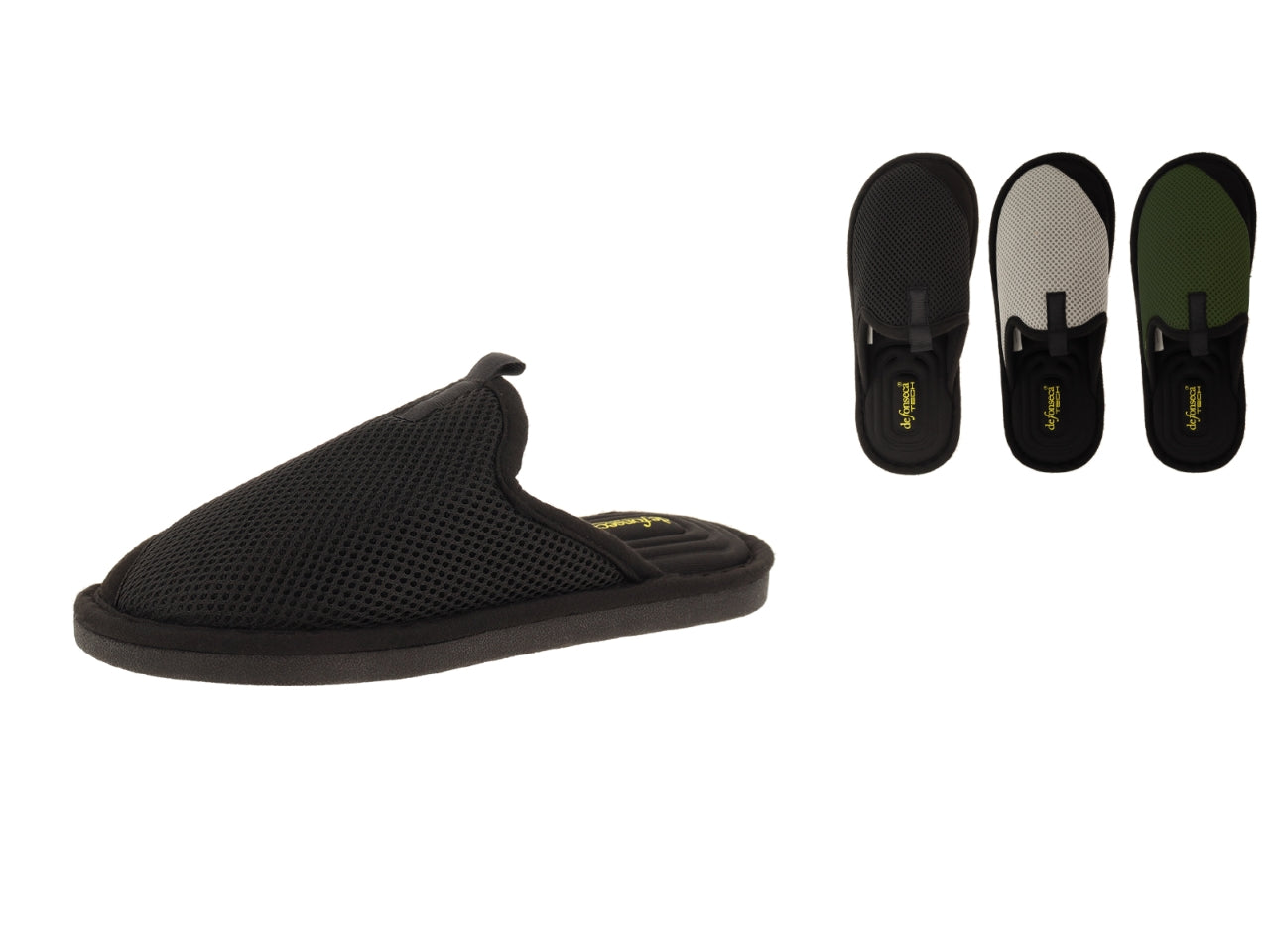 Pantofola uomo Cuneo Tech di colore nero, grigio, verde taglia dalla 36 alla 45