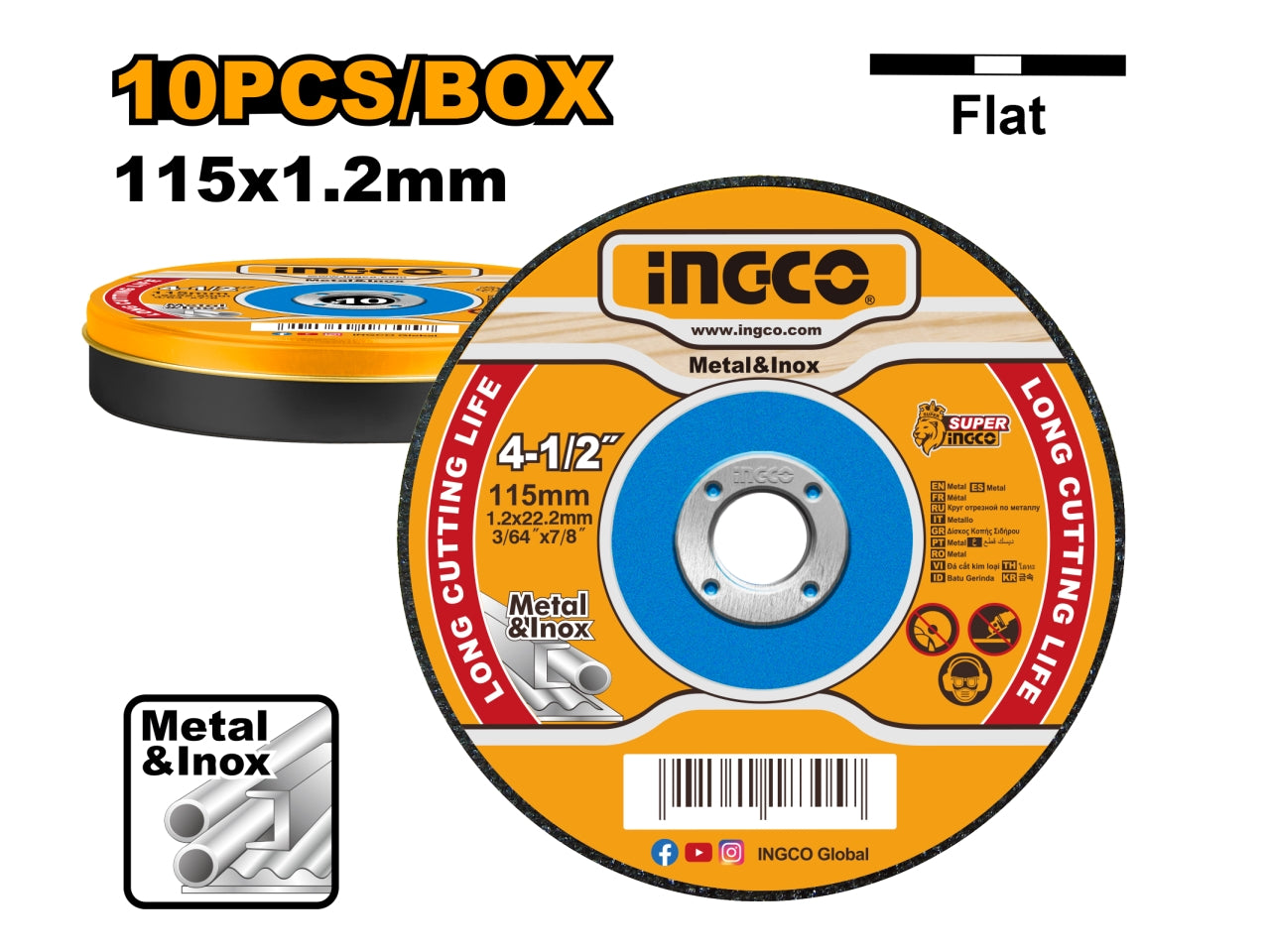 Disco taglio per metallo 115x1,2mm 25 pezzi