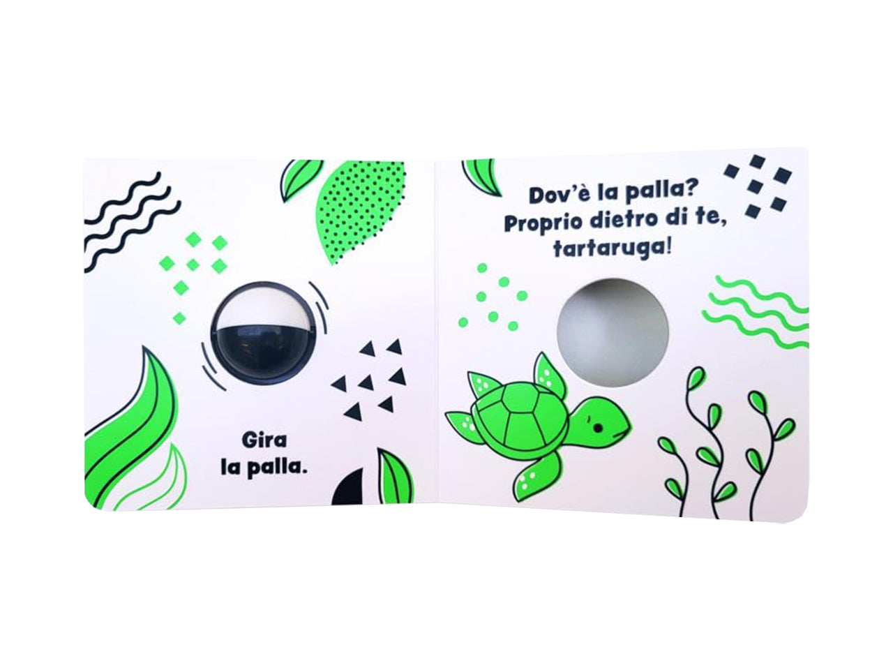 Gira e gioca con gli animali verdi