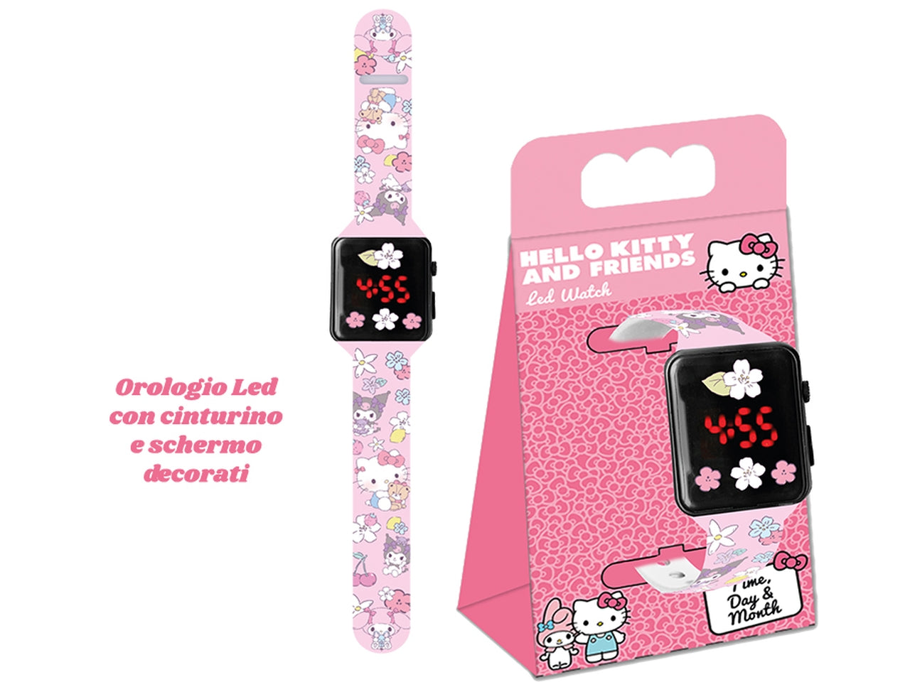 Hello kitty orologio led con schermo decorato