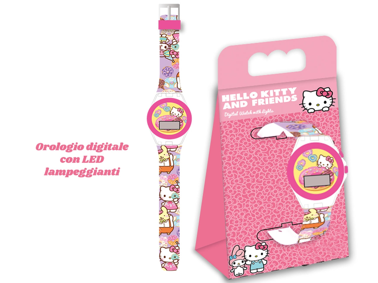 Hello kitty orologio digitale con led lampeggianti
