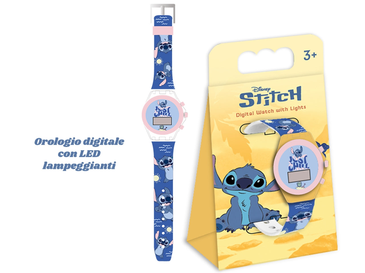 Stitch orologio digitale con led lampeggianti