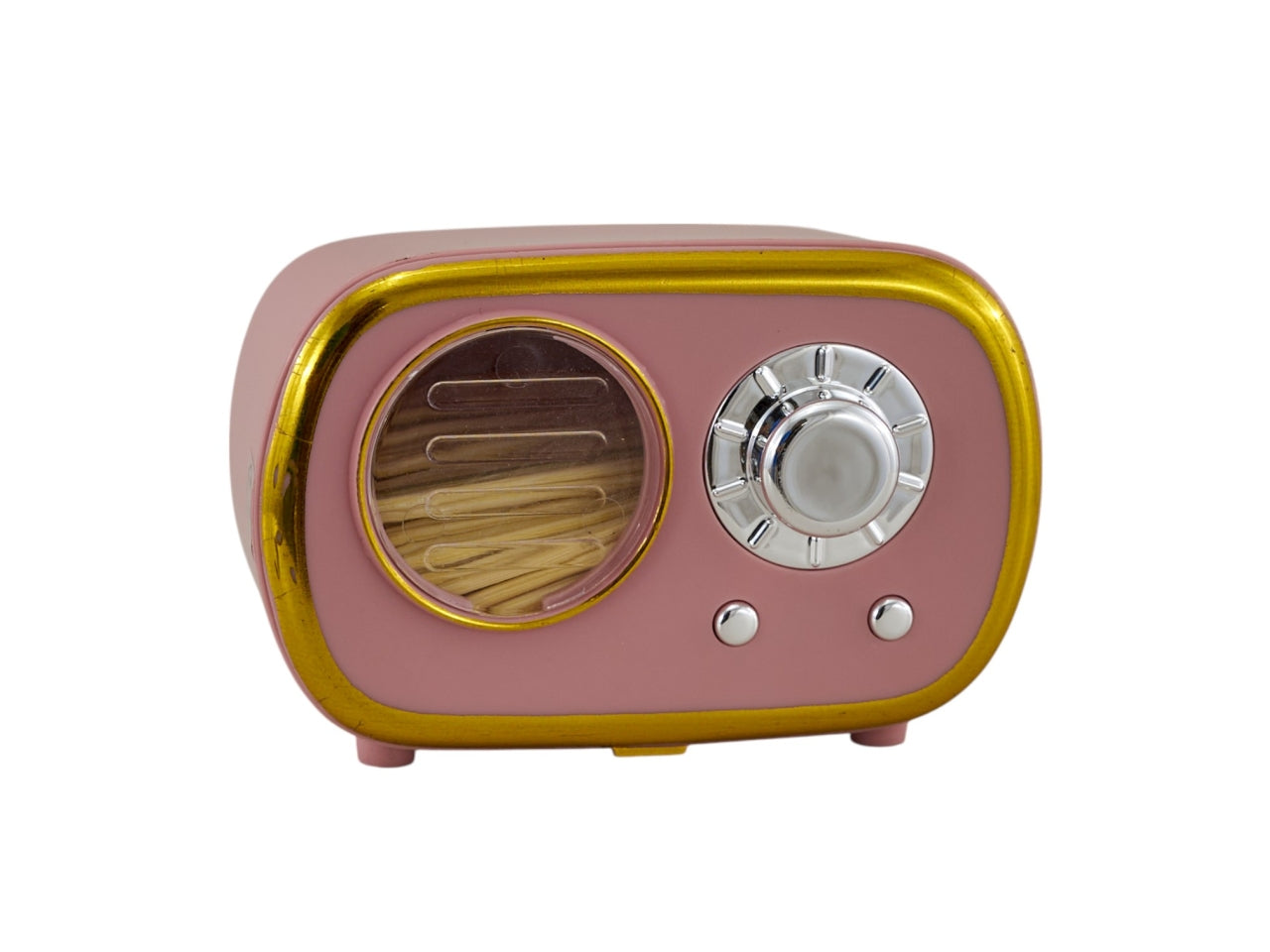 Porta stuzzicadenti radio rosa