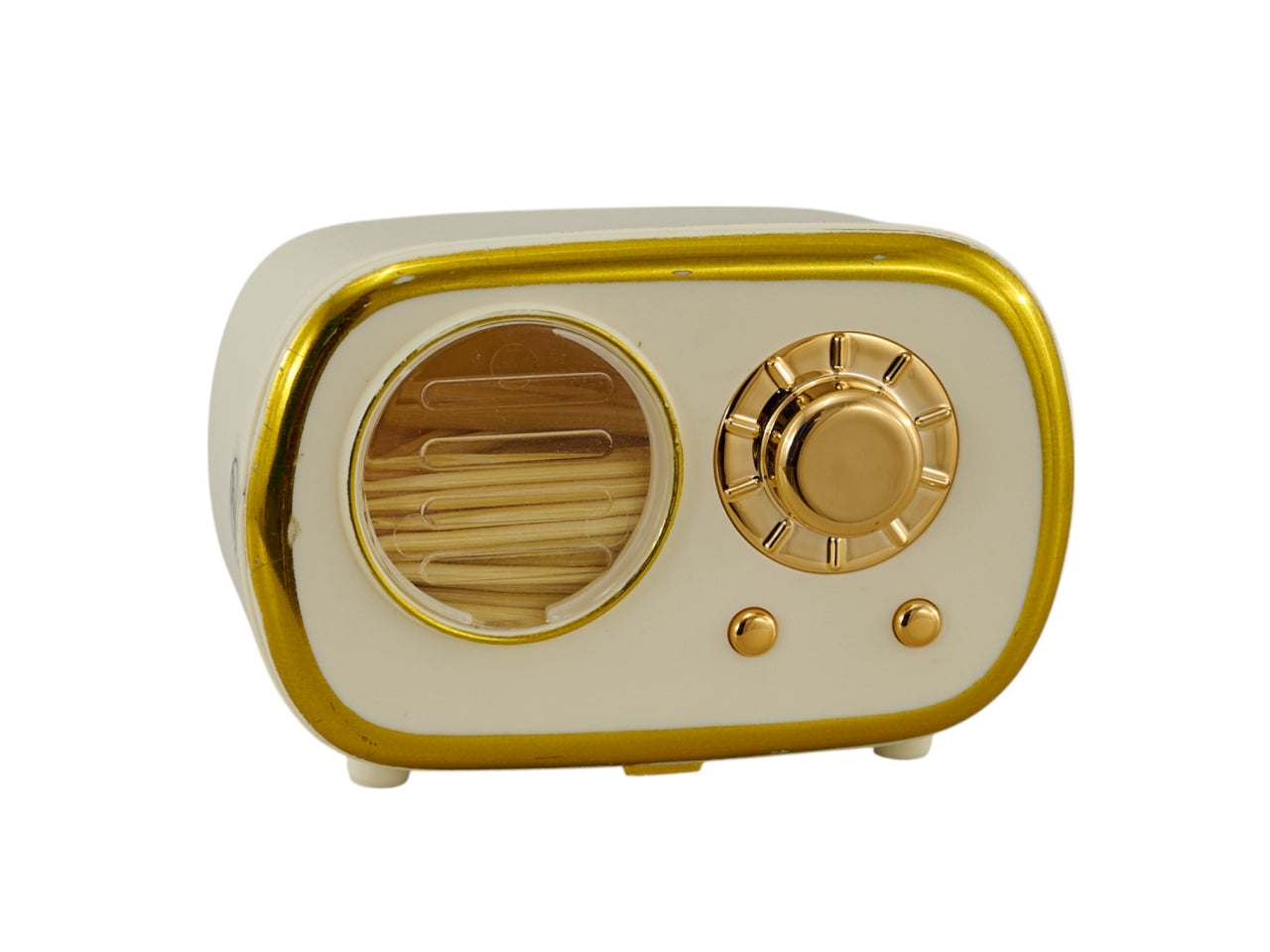 Porta stuzzicadenti radio bianco