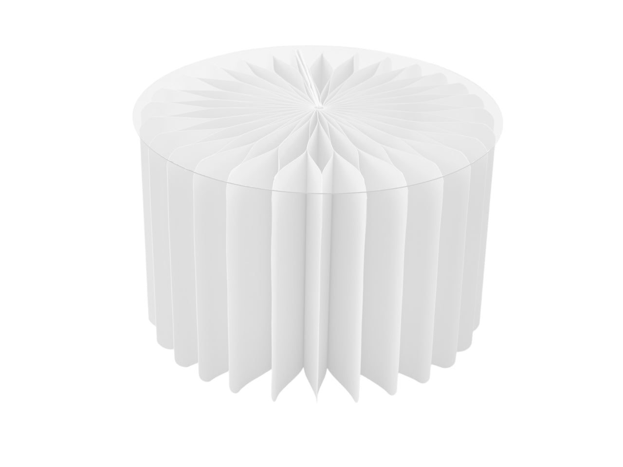 Colonna in carta plissettata diametro 30xh.20cm bianco latte