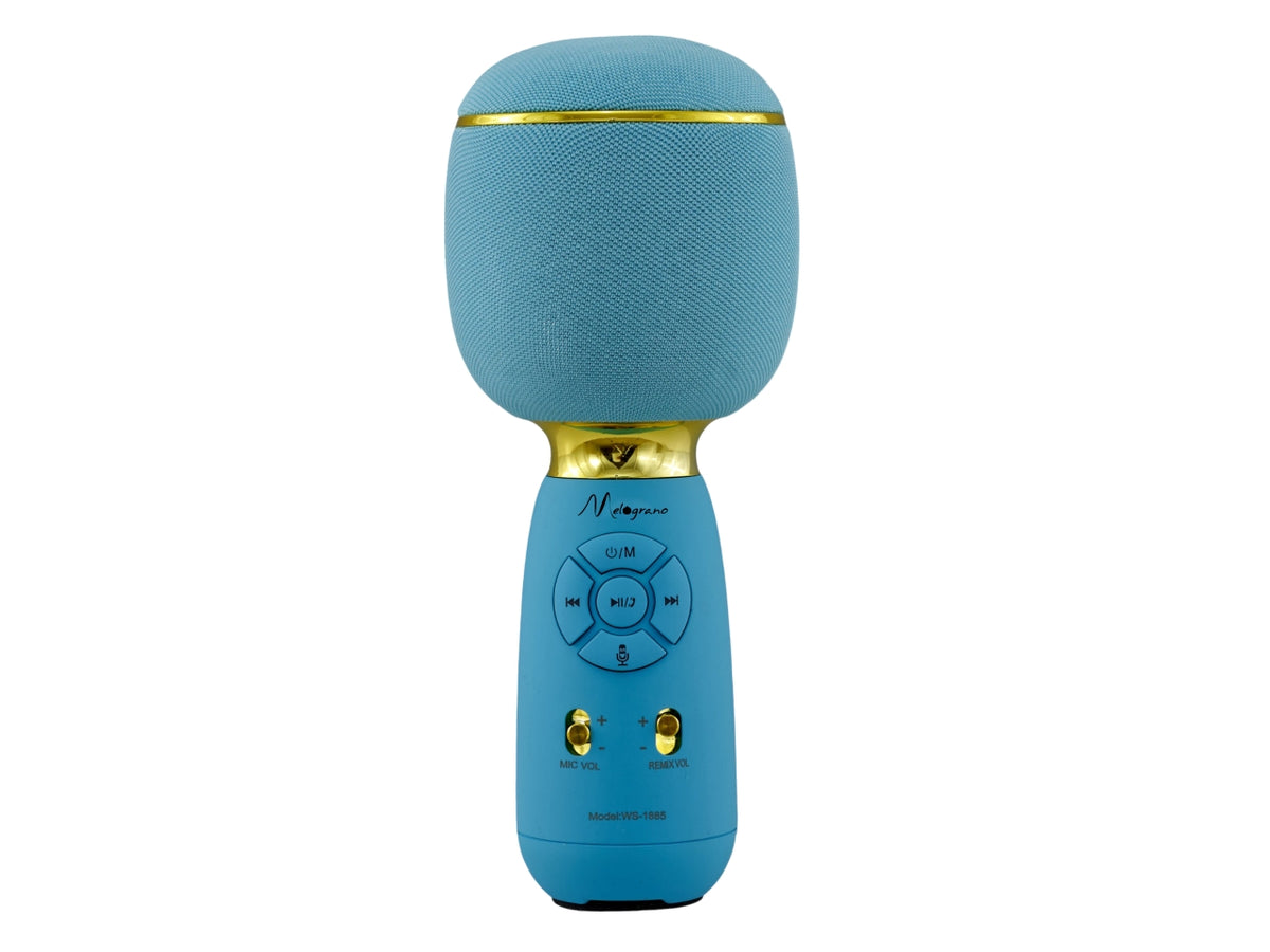 Microfono cassa bluetooth celeste