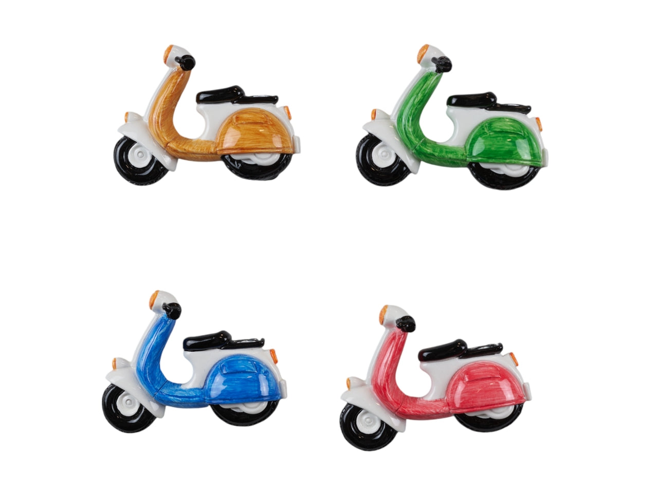 Magnete motorino 5cm, 4 colori assortiti