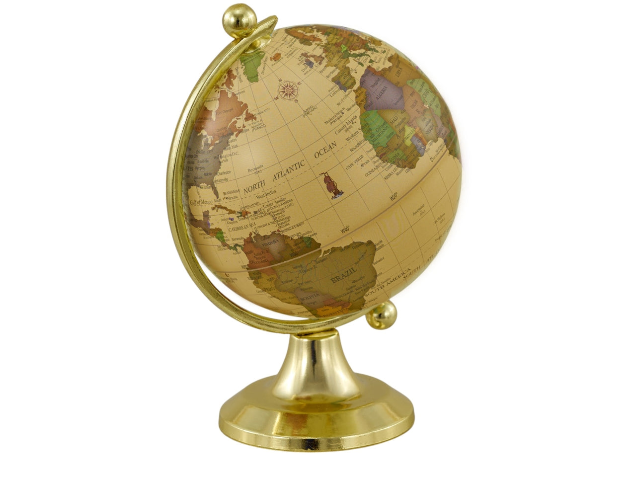 Mappamondo con base metallo 10,6cm color