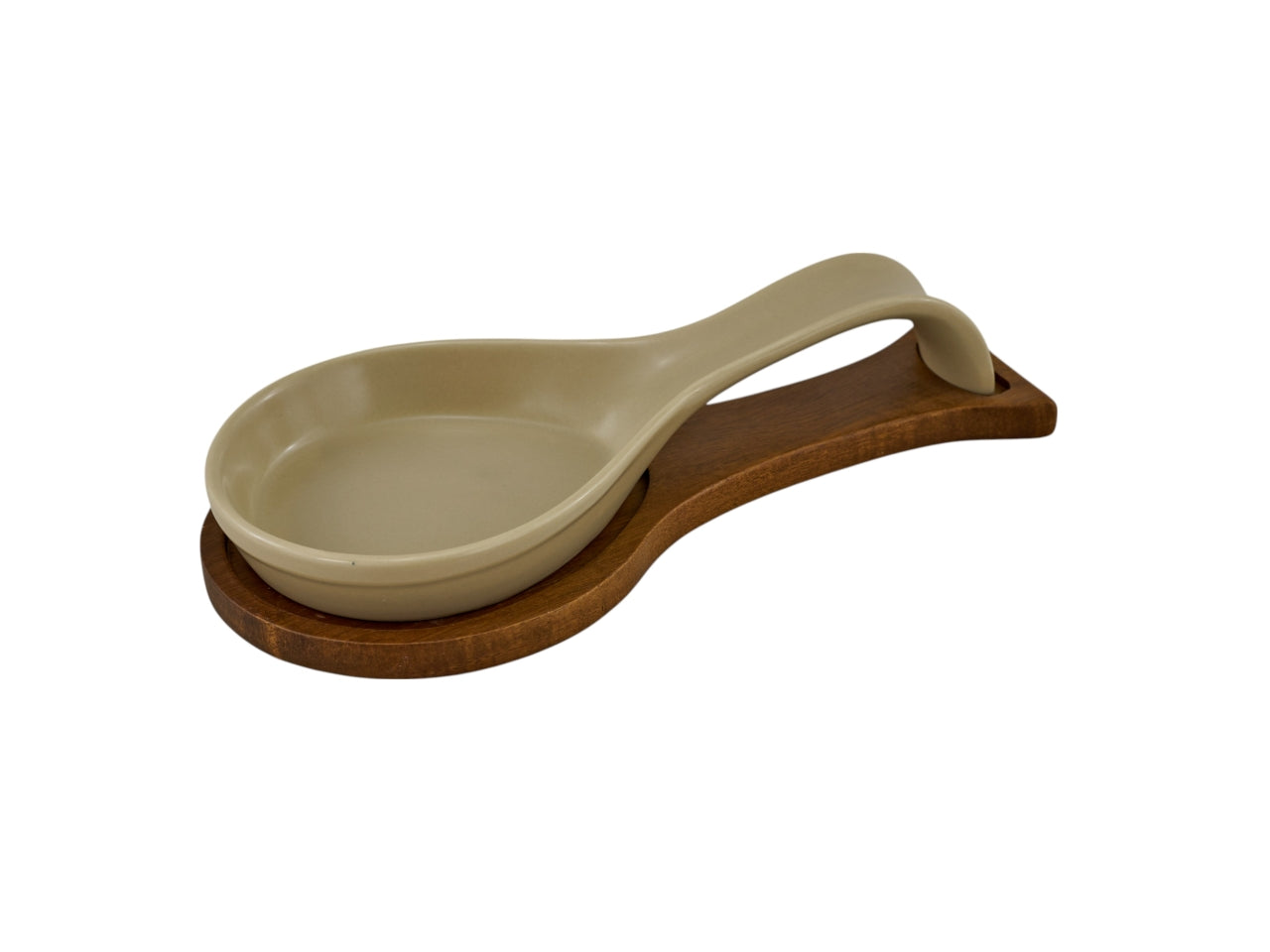 Grey poggiamestolo con base legno 23cm