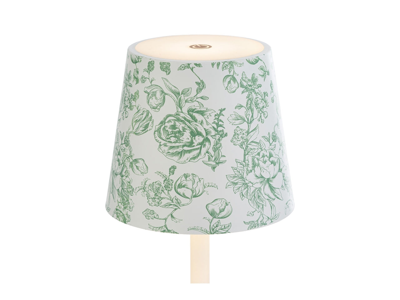 Tolie lampada da tavolo touch con cappa a fantasia verde 11xh.38cm