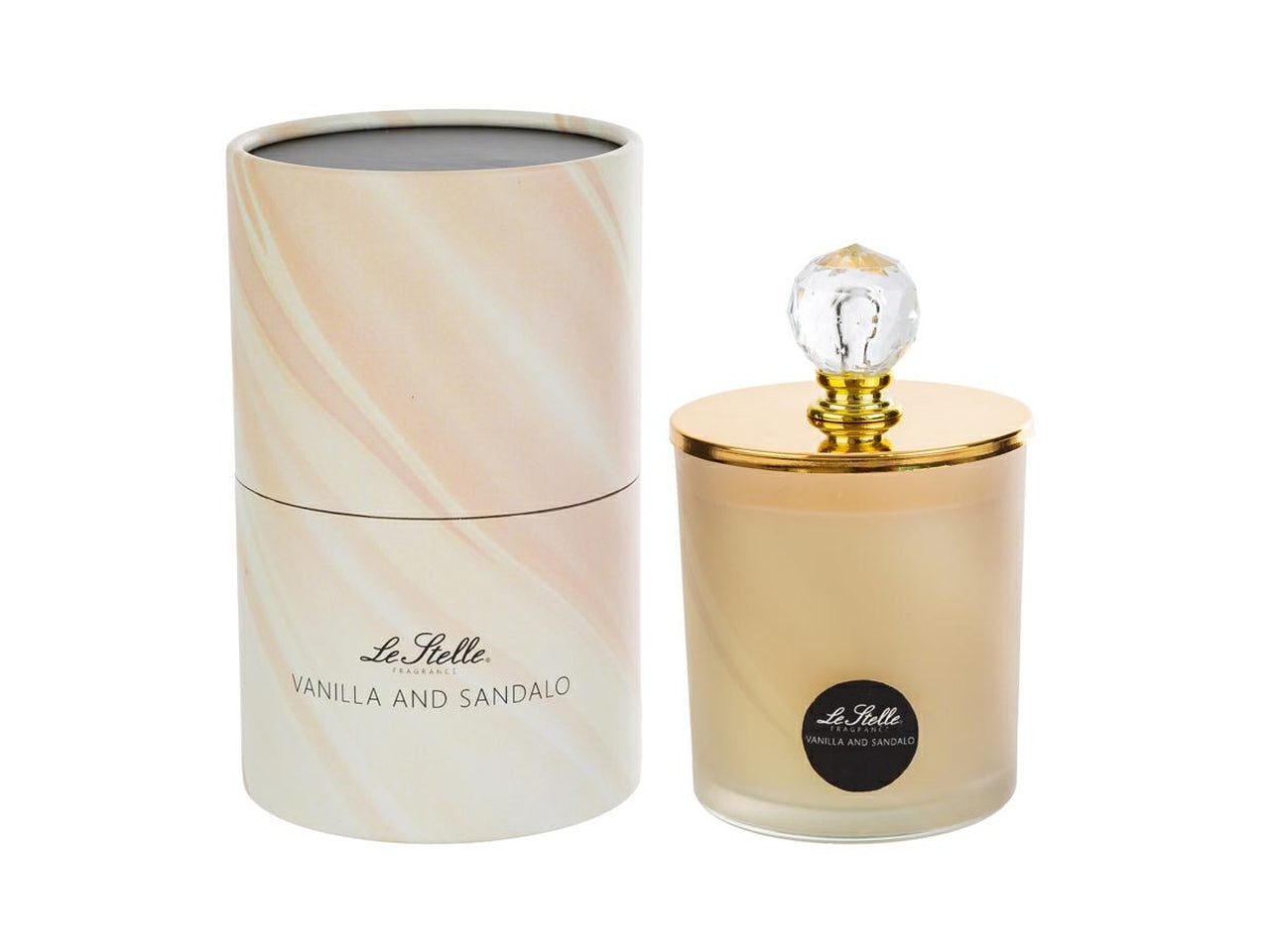 Candela profumata in barattolo di vetro con coperchio 8xh.12cm rosa, fragranza vanilla and sandalo