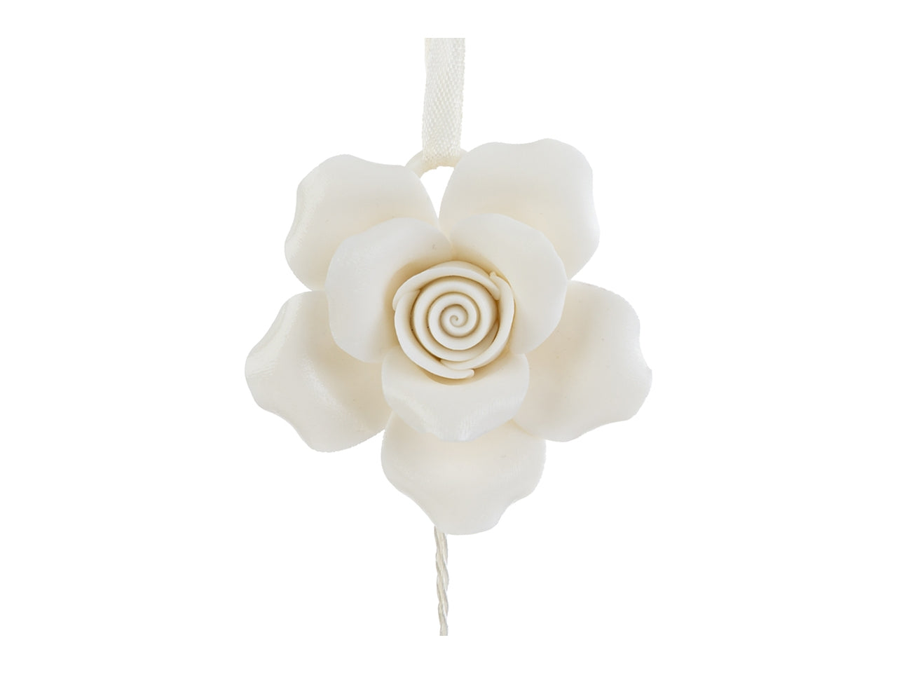 Appendino rosa con calamita 7x7cm bianca