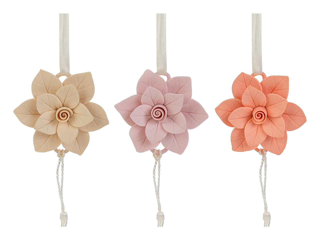 Appendino fiore con calamita 6x6cm in 3 colori assortiti