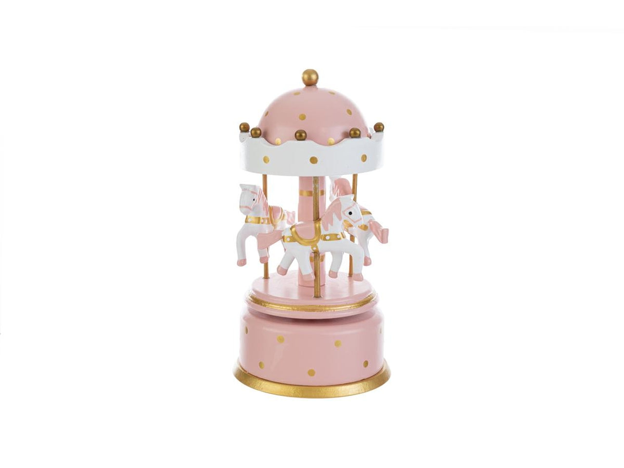 Giostrina carillon in legno 10,5x21cm rosa con astuccio abbinato