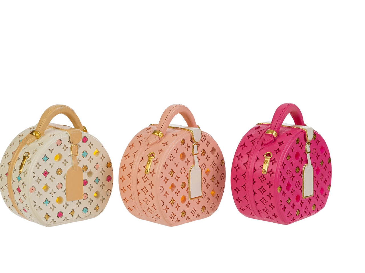 Borsetta in resina con led 7,5x4xh.8cm, 3 colori assortiti