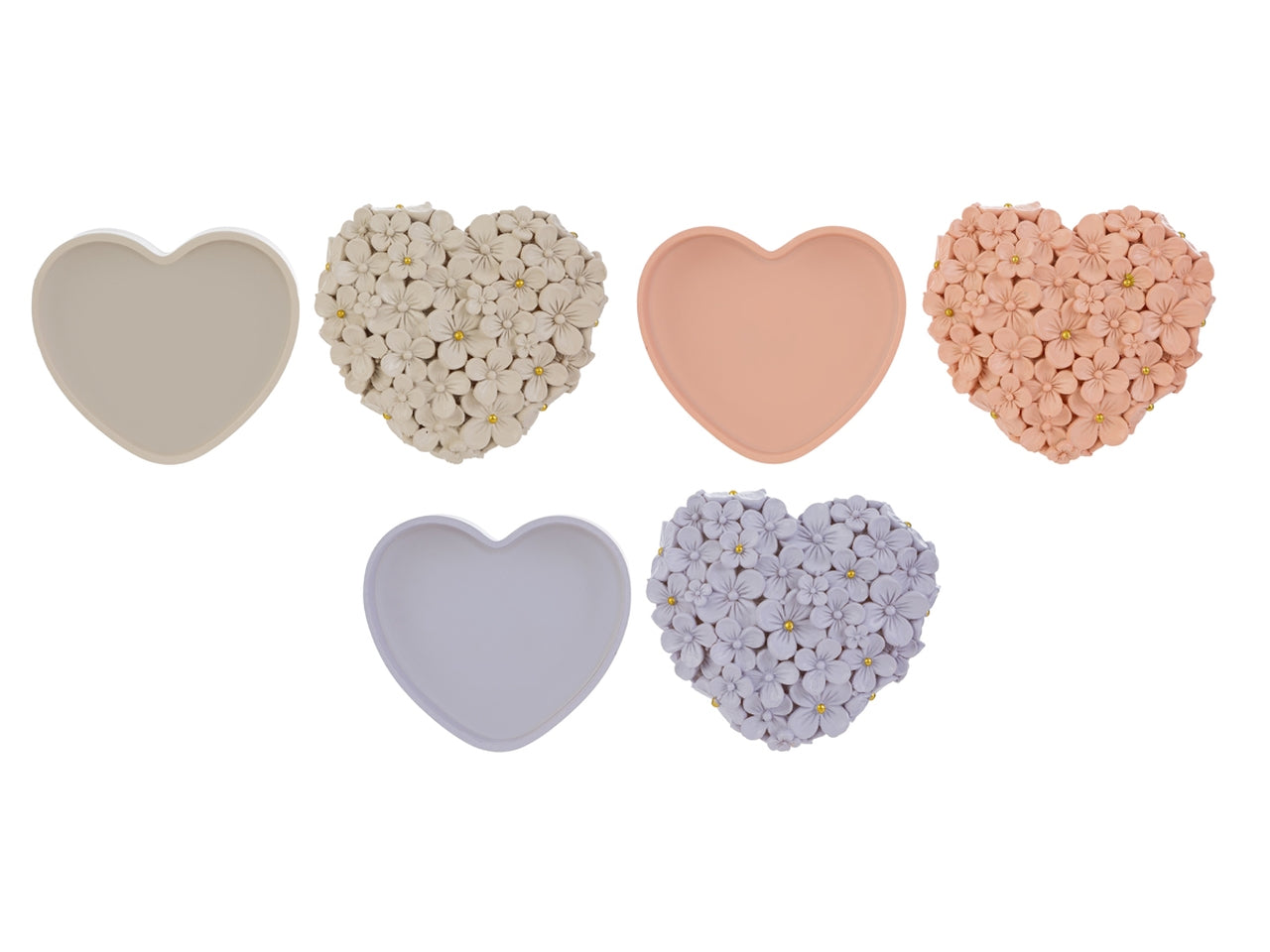 Cofanetto cuore in resina 9x8x4,5cm, in 3 colori assortiti con astuccio