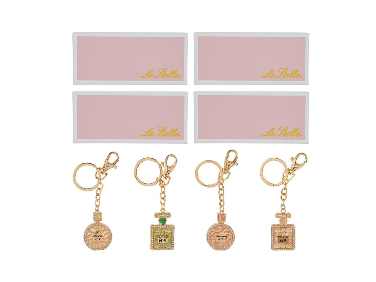 Portachiavi parfum 3,5cm con scatola in 4 modelli assortiti