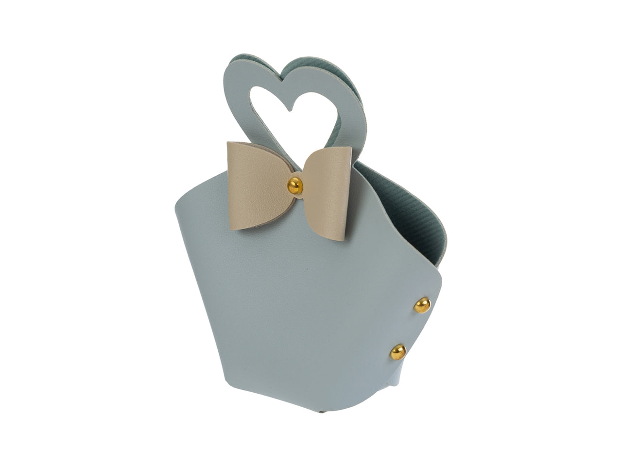 Borsetta similpelle 17x6x16cm celeste