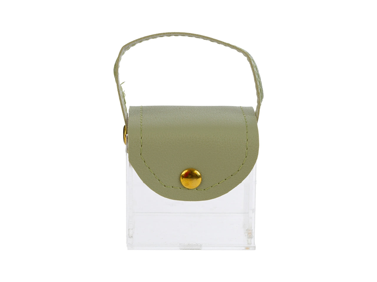 Scatola borsetta in plexiglass 6x5x6cm verde