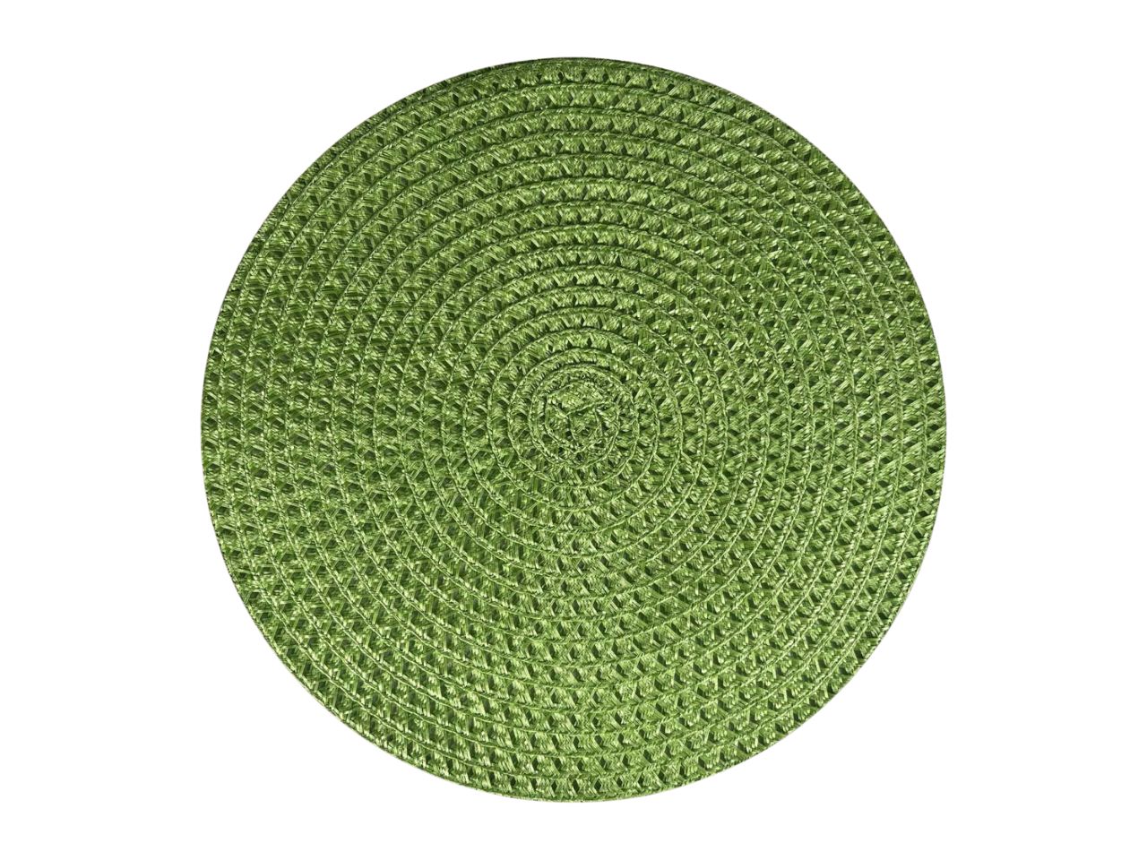 Tovaglietta tonda di colore verde 38cm