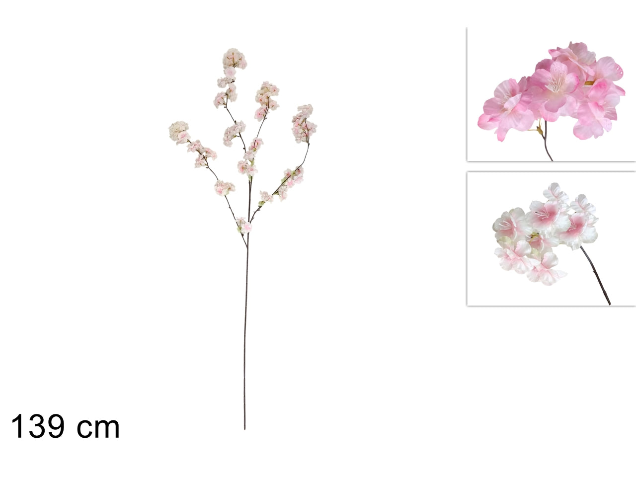 Stelo fiori di pesco 139cm in 2 colori assortiti