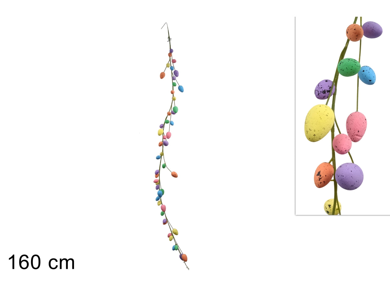 Ghirlanda 160cm uova colorate