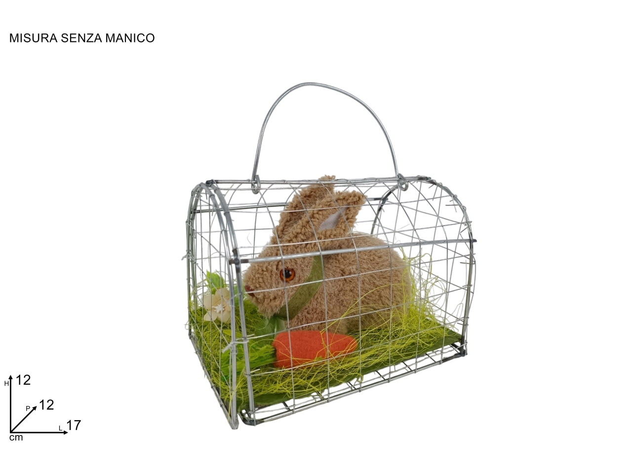 Coniglietto in gabbia metallo