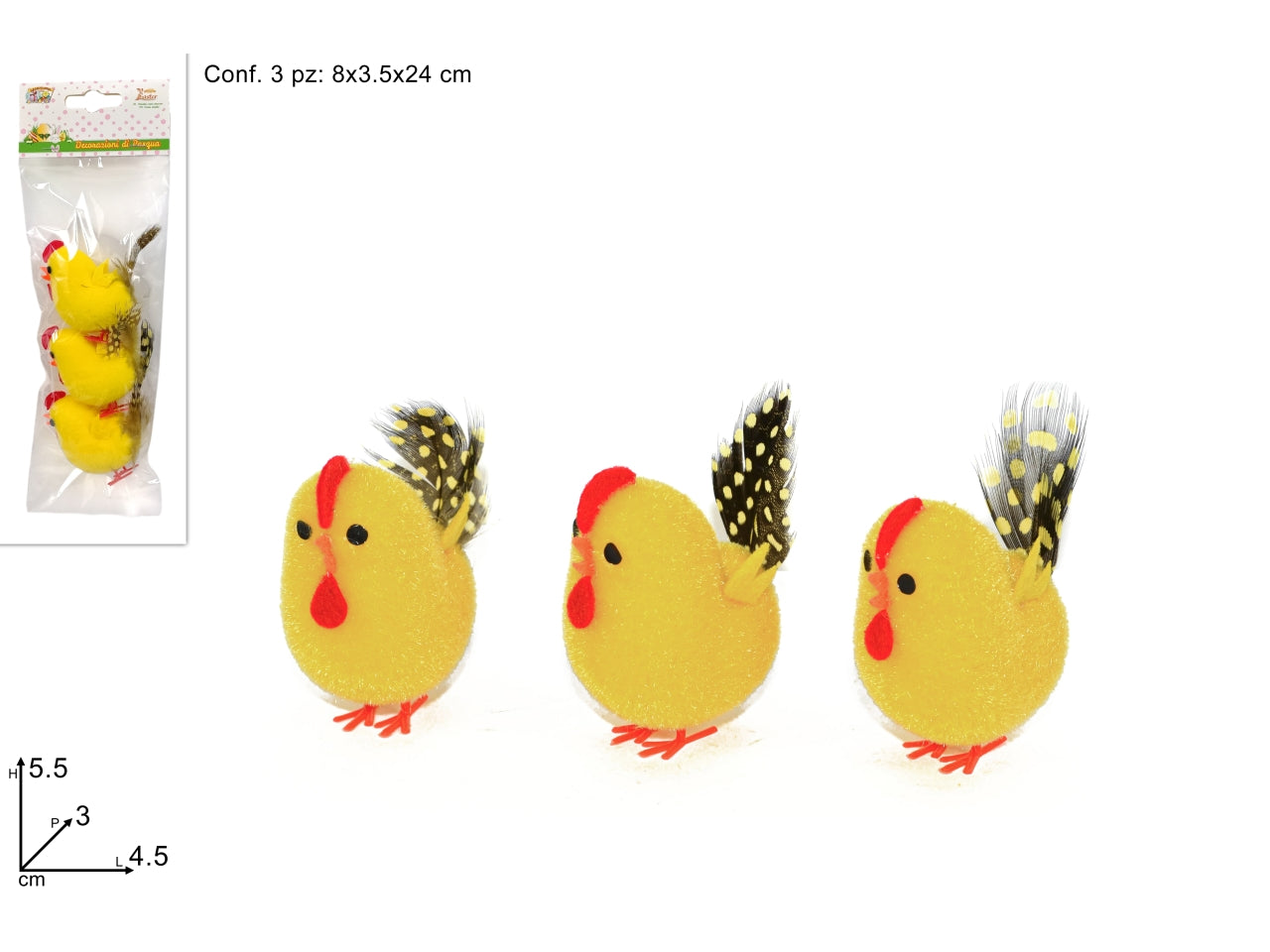 Galline set da 3 galline