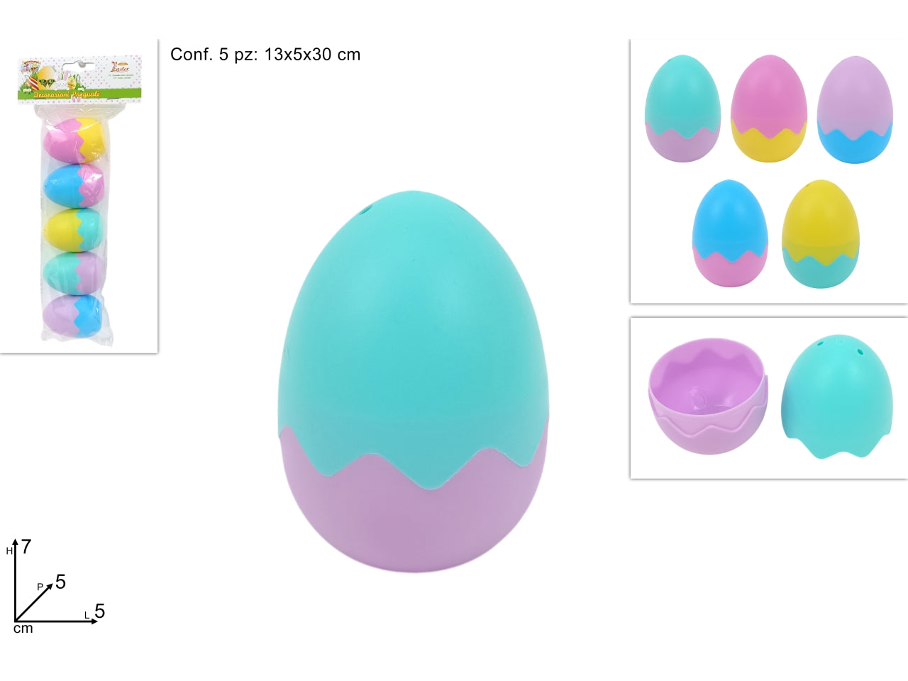 Scatola uovo bicolore set da 5 scatole