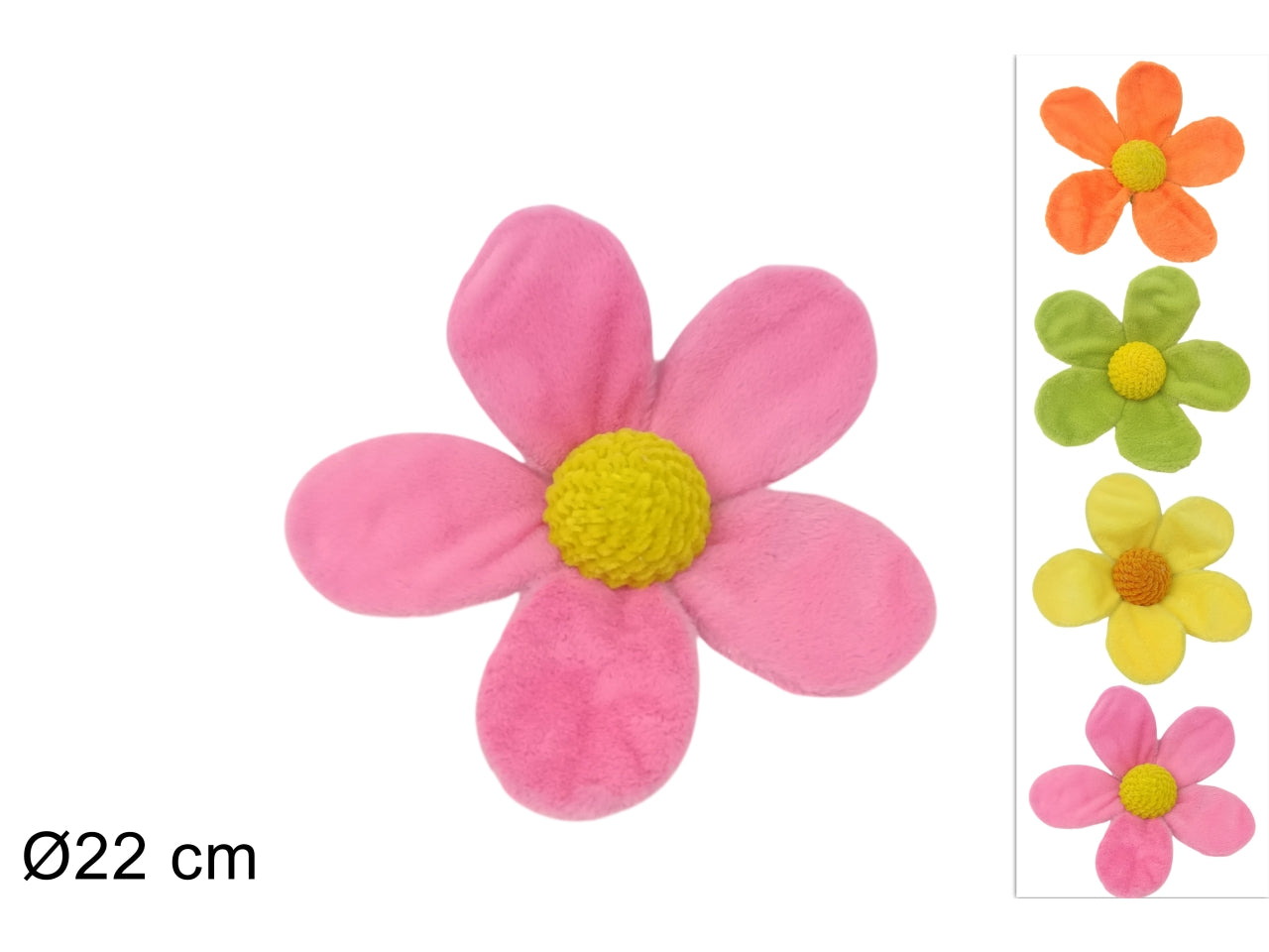 Fiore d.22cm in 4 colori assortiti
