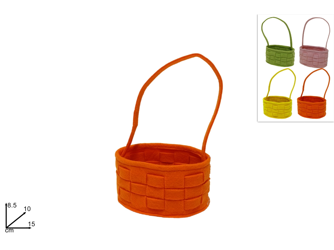 Cestino ovale in 4 colori assortiti