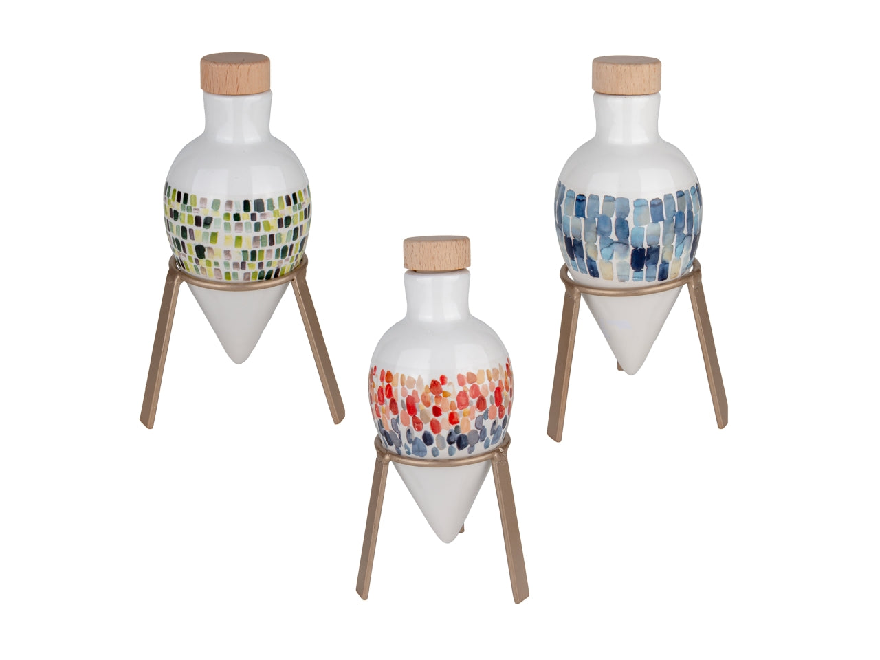 Colore oliera anfora con supporto 16cm, 3 colori assortiti