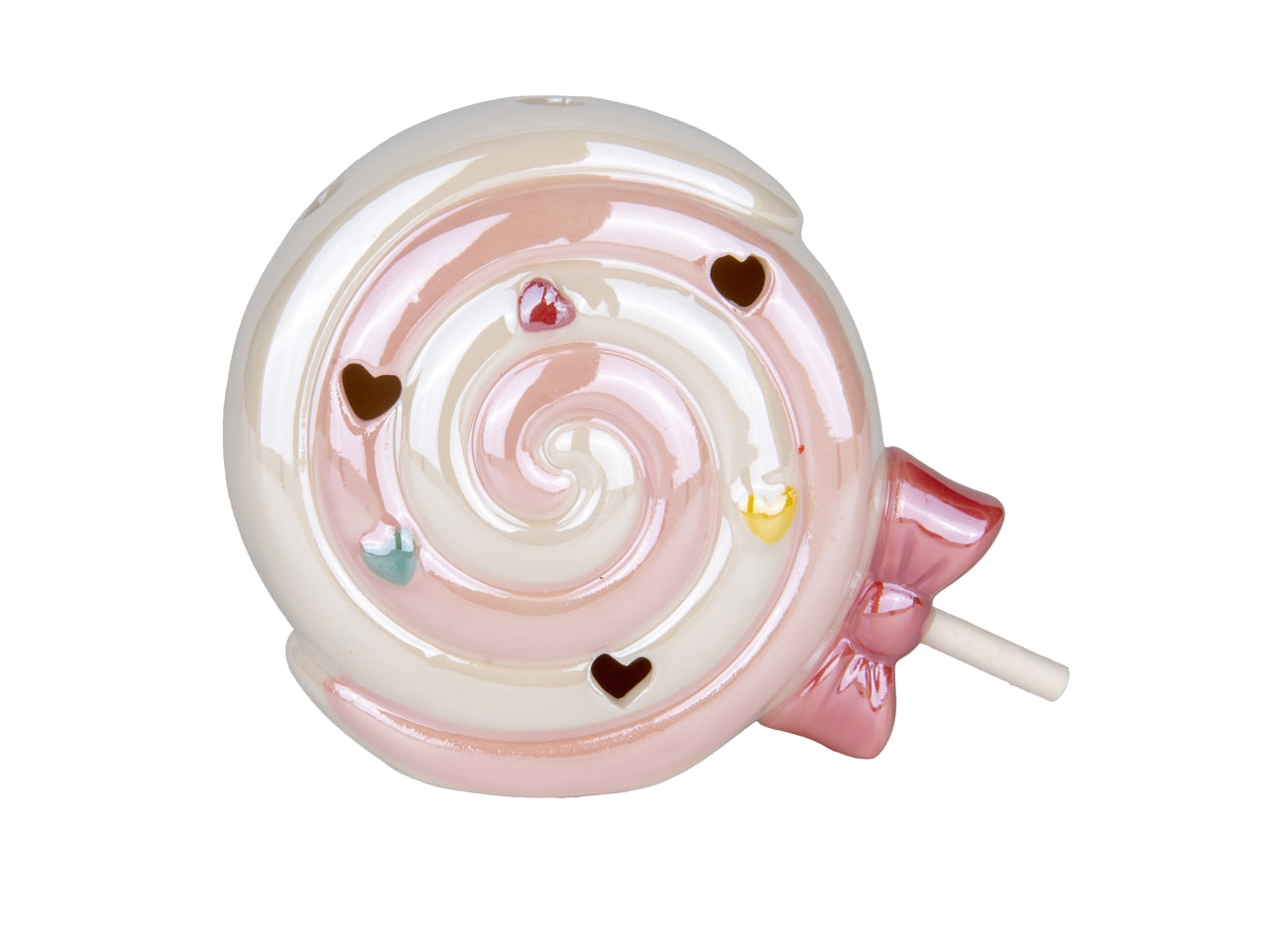 Lollipop lecca lecca baby in porcellana con led 12cm rosa