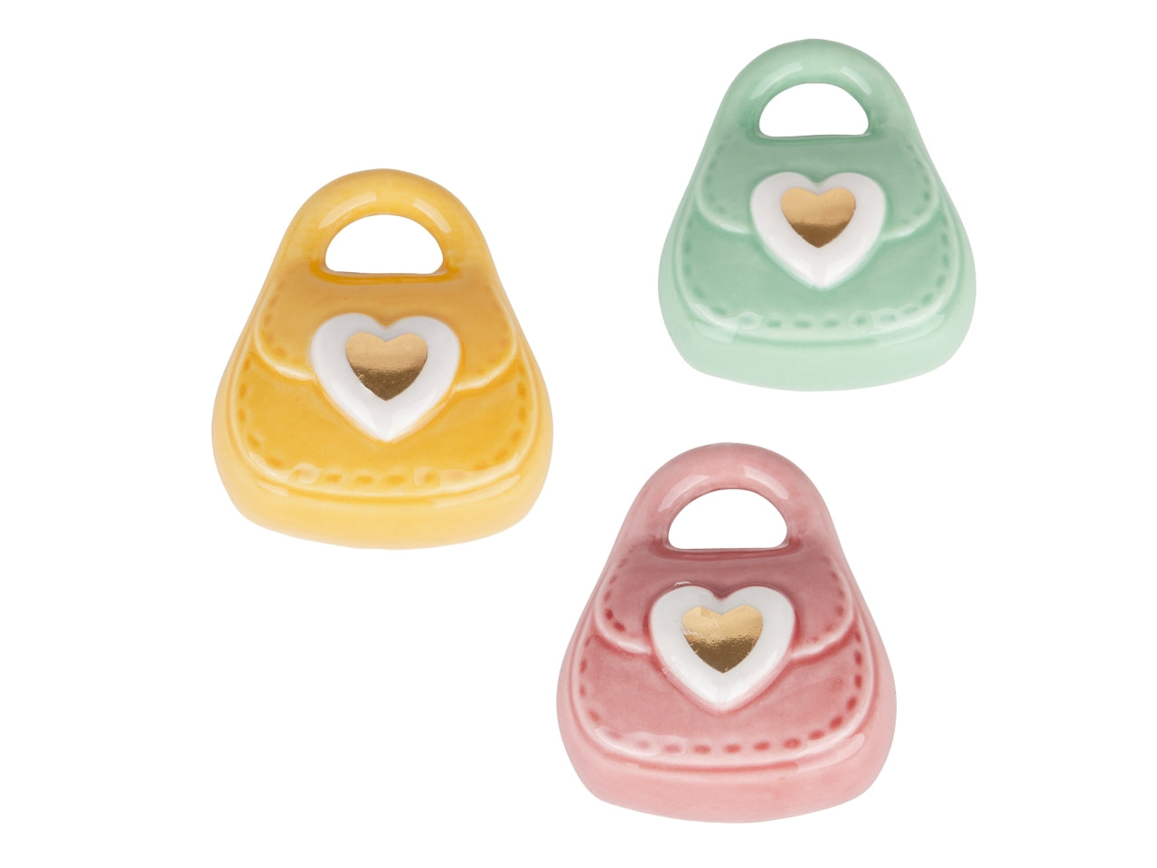 Borsetta magnete in porcellana 6cm, 3colori assortiti