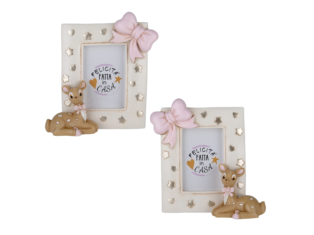 Tenero cervo baby portafoto 11xh,13cm rosa, 2 assortimenti