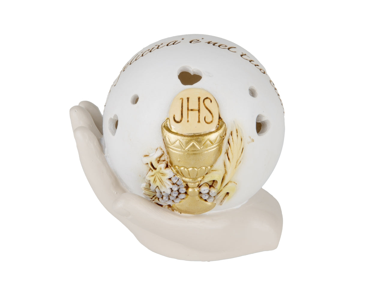 Raggio icona su mano con led 8cm comunione