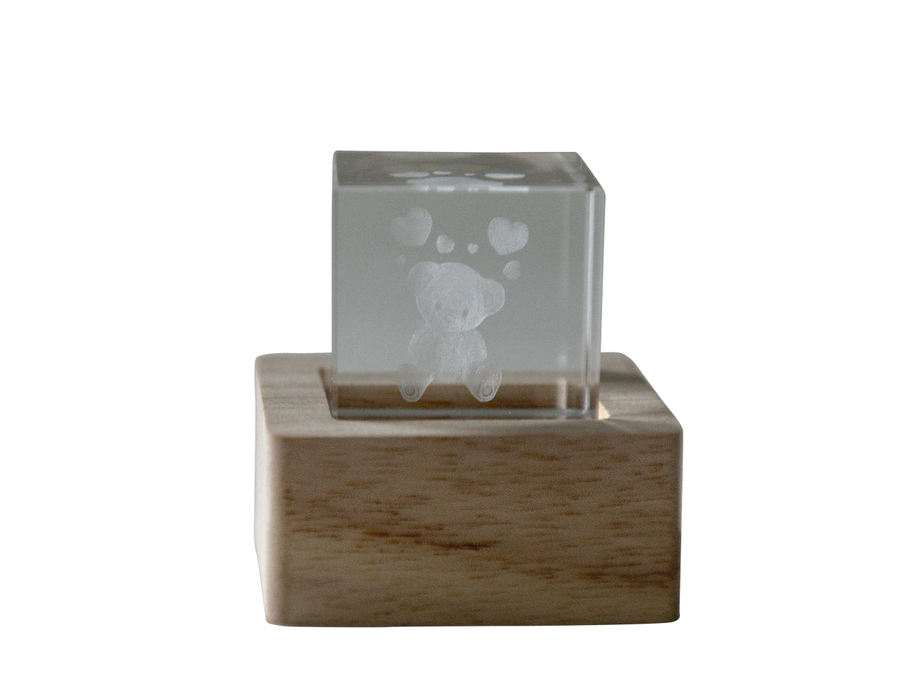 Lampo cubo crystal luminoso 6x6cm orsetto