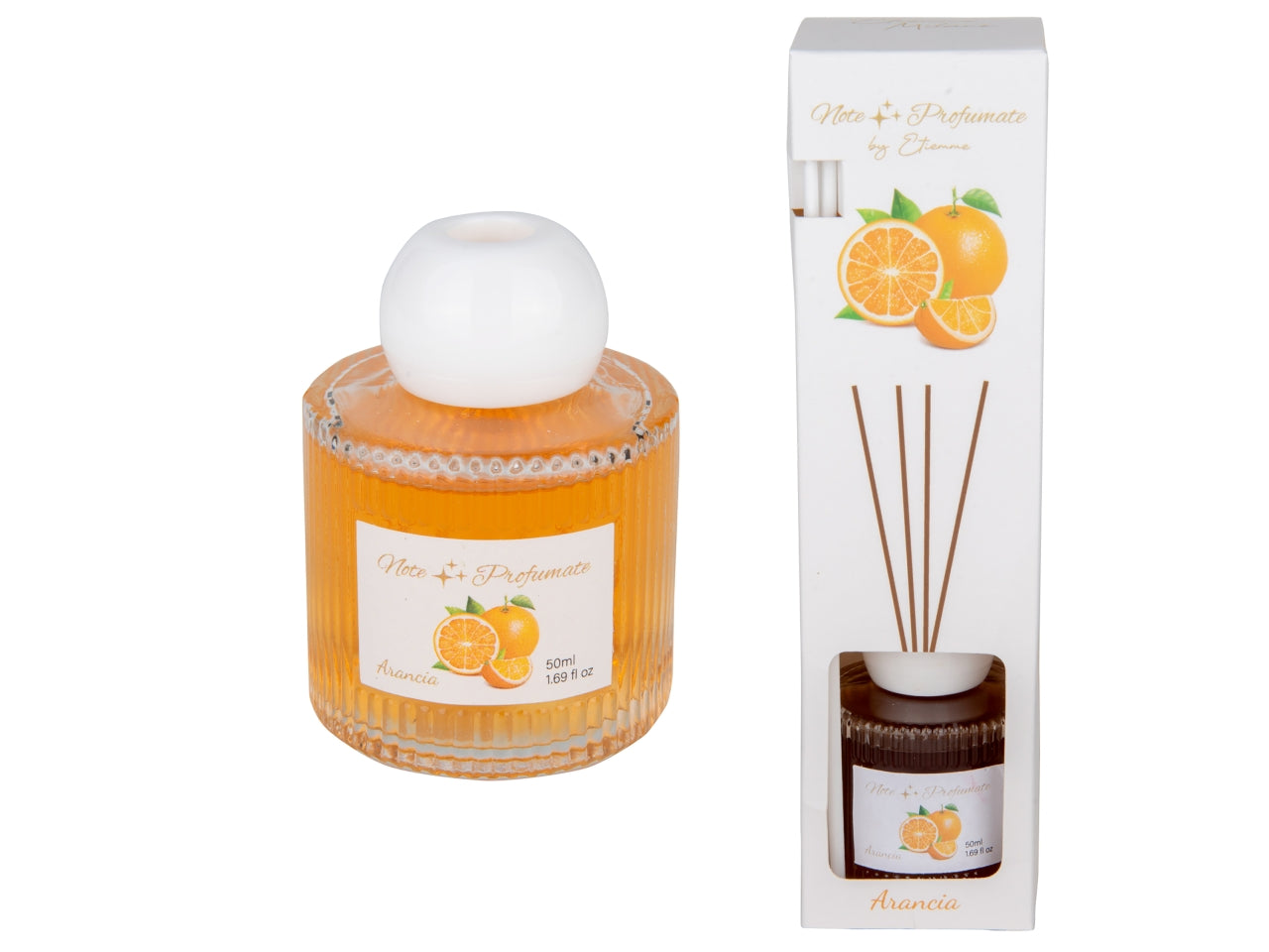 Aroma diffusore con bacchette 50ml arancia$