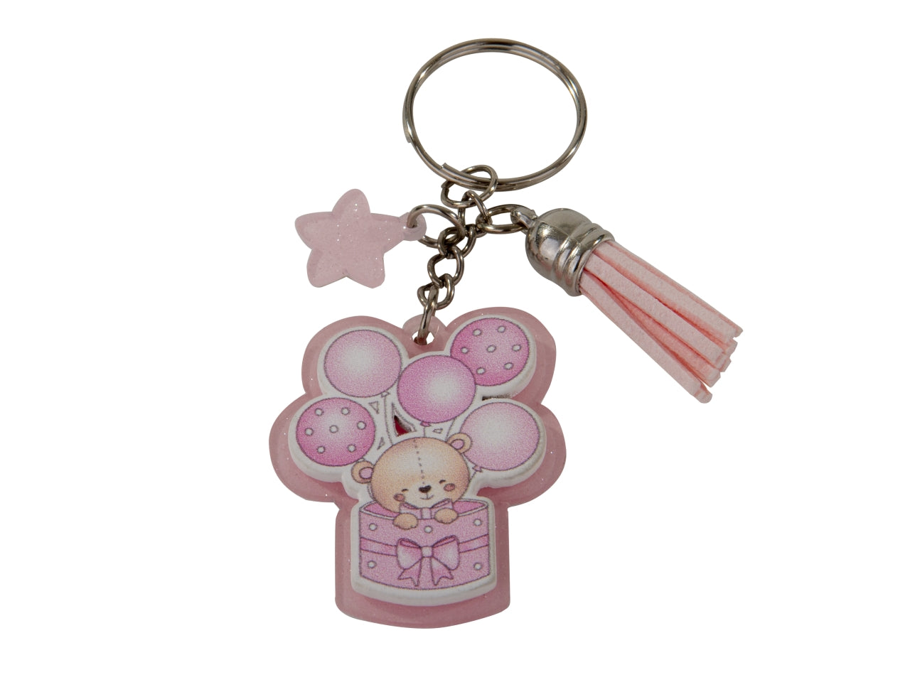 Sorriso portachiavi orsetto rosa 4,5cm