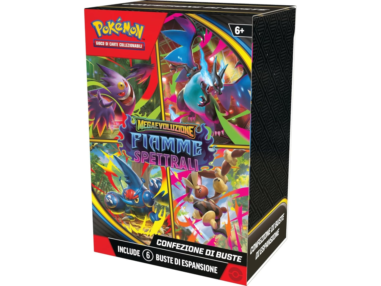 Pokemon Megaevoluzione - Fiamme Spettrali Bundle la confezione contiene 6 buste