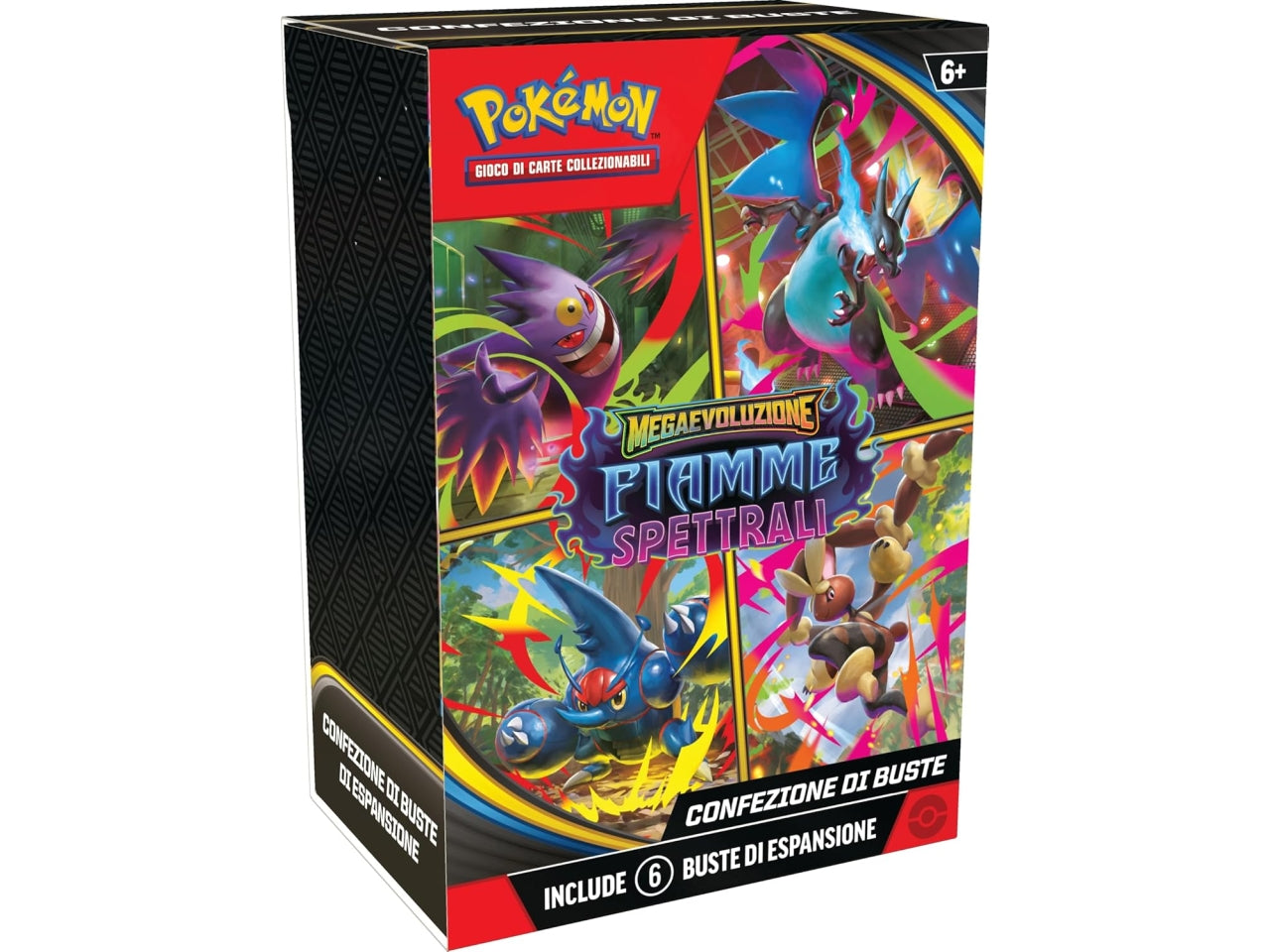Pokemon Megaevoluzione - Fiamme Spettrali Bundle la confezione contiene 6 buste