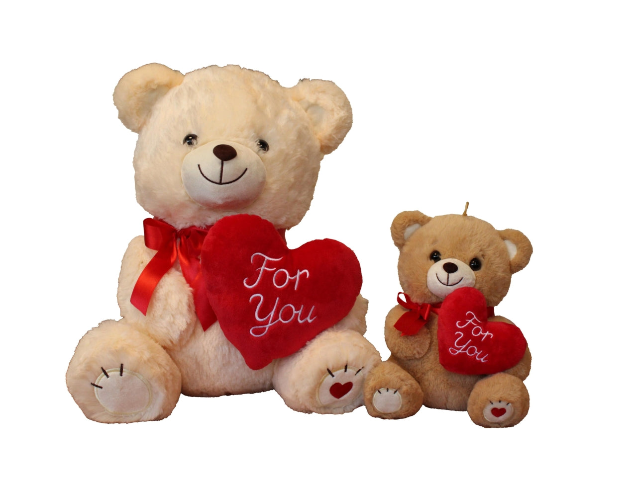 Orsetto peluche con cuore for you 25cm