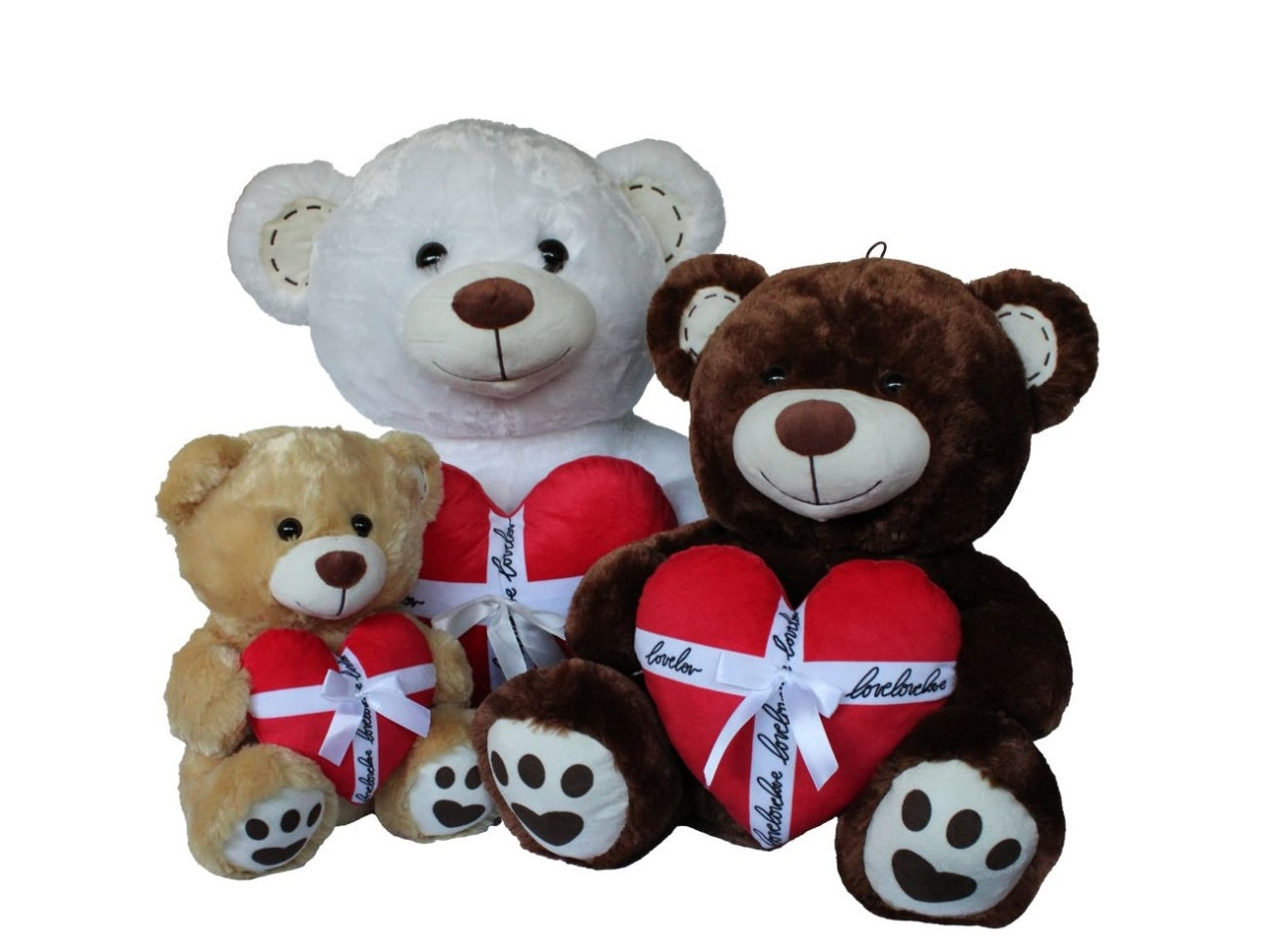 Orsetto peluche con cuore regalo 25cm