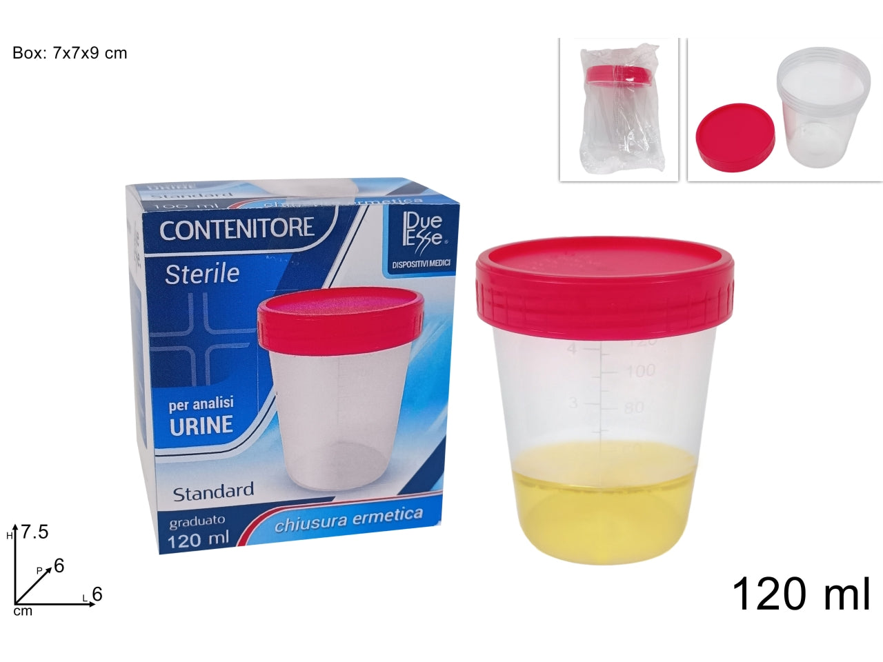 Contenitore urine 120ml