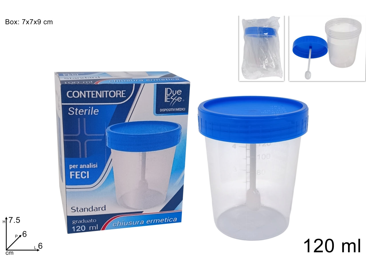 Contenitore feci 120ml