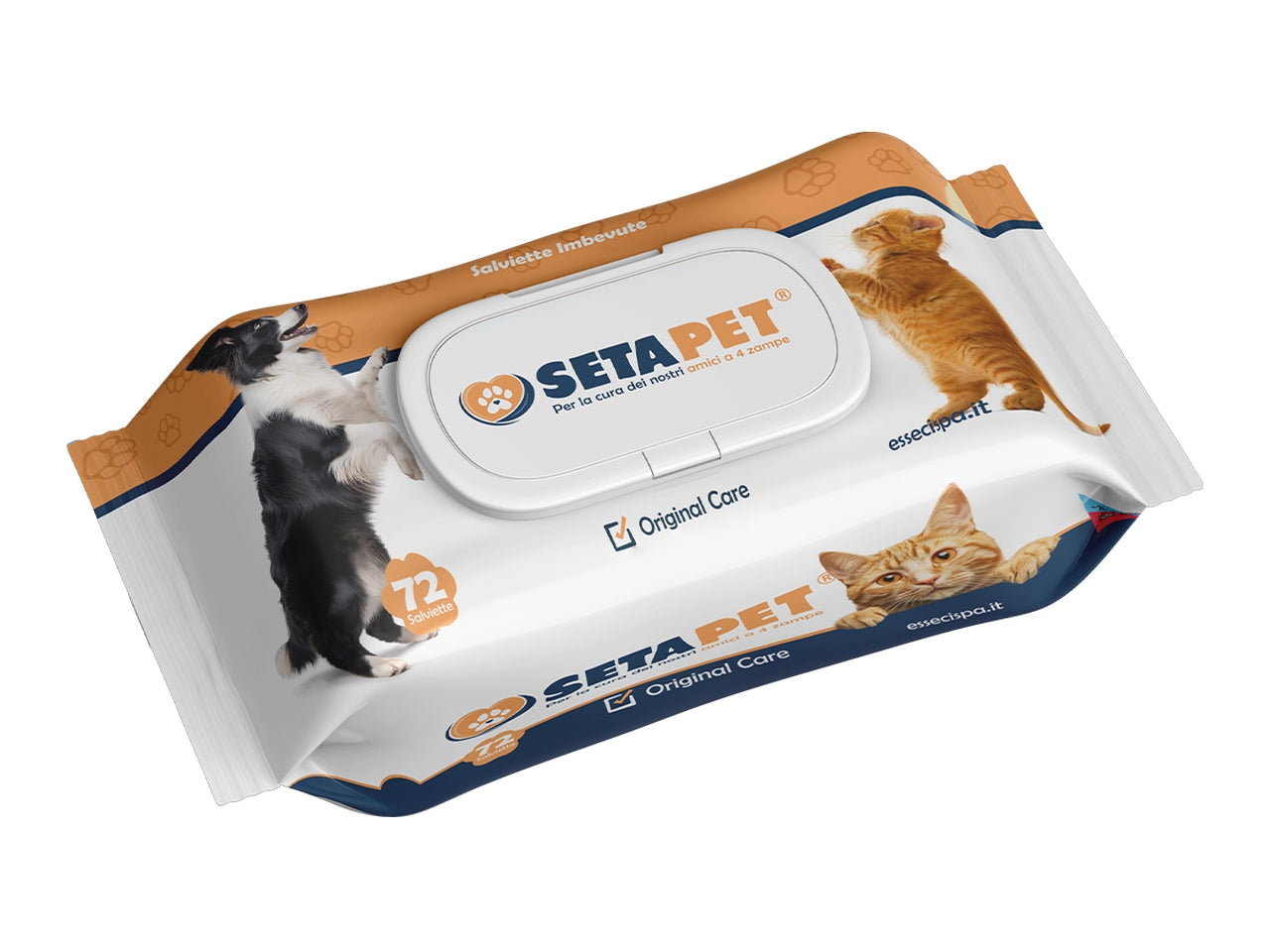 Salviette imbevute setapet 72 pezzi con apertura pop-up