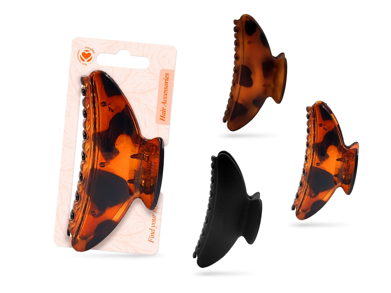 Pinza per capelli 9cm in colori assortiti